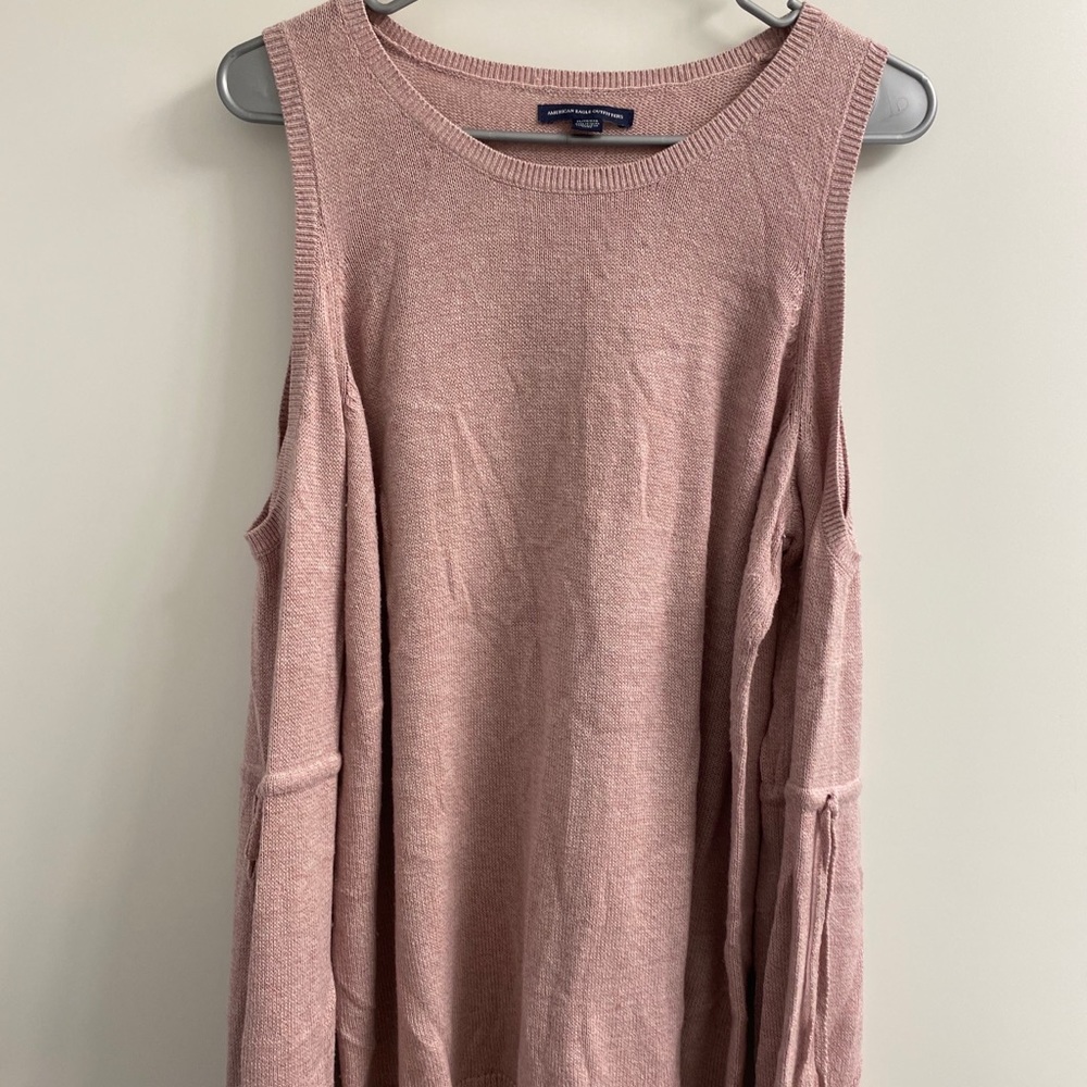 American Eagle Pink Bell Sleeve Sweater